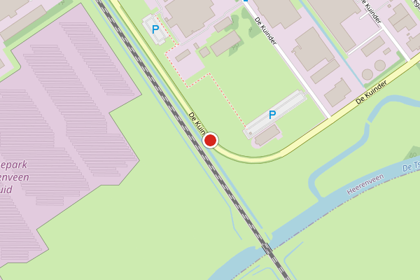 Brandweer-melding op de Kuinder, Heerenveen op 28 juni, kaart-overzicht