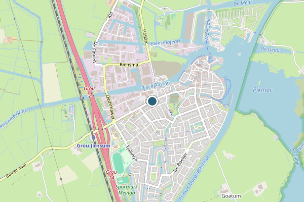 Politie-melding op De Tynje, Grou op 28 juni, kaart-overzicht
