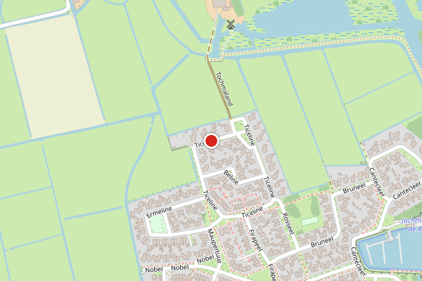Brandweer-melding op Ticeline, Kollum op 28 juni, kaart-overzicht