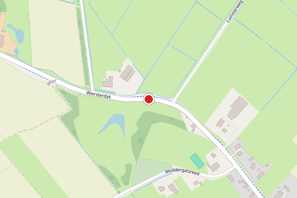 Brandweer-melding op Wiersterdyk, Berltsum op 30 juni, kaart-overzicht