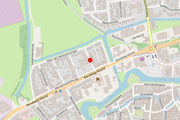 Brandweer-melding op Dr. Nic. Radbodusstraat, Dokkum op 1 juli, kaart-overzicht