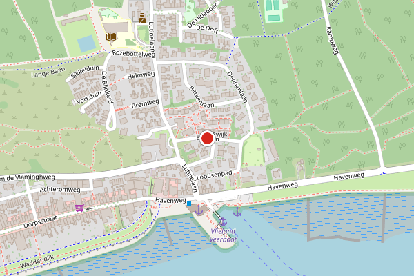 Brandweer-melding op Boslaan, Vlieland op 3 juli, kaart-overzicht