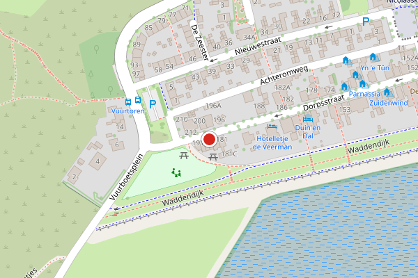 Brandweer-melding op Dorpsstraat, Vlieland op 3 juli, kaart-overzicht
