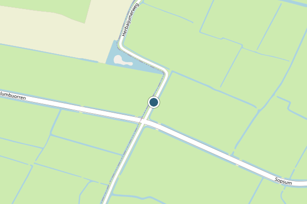 Politie-melding op Herbaijumerweg, Achlum op 6 juli, kaart-overzicht