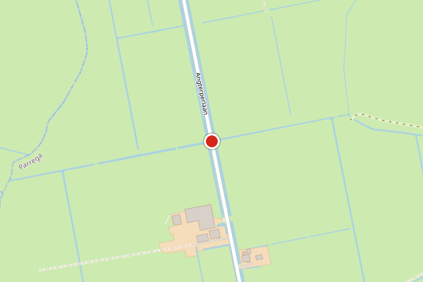 Brandweer-melding op Ferwouderpad, Parrega op 7 juli, kaart-overzicht