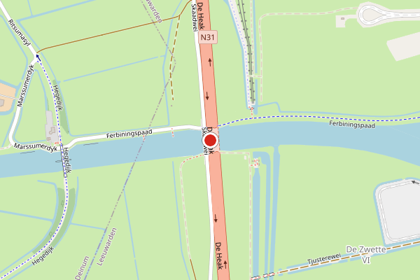 Brandweer-melding op Leeuwarden op 8 juli, kaart-overzicht