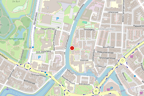 Brandweer-melding op Voetpad, Leeuwarden op 9 juli, kaart-overzicht