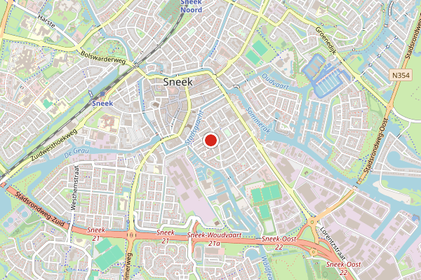 Brandweer-melding op Tingietersstra, Sneek op 9 juli, kaart-overzicht
