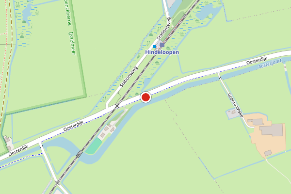 Brandweer-melding op Oosterdijk, Hindeloopen op 10 juli, kaart-overzicht