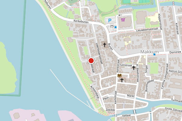 Brandweer-melding op Doniastraat, Makkum op 10 juli, kaart-overzicht
