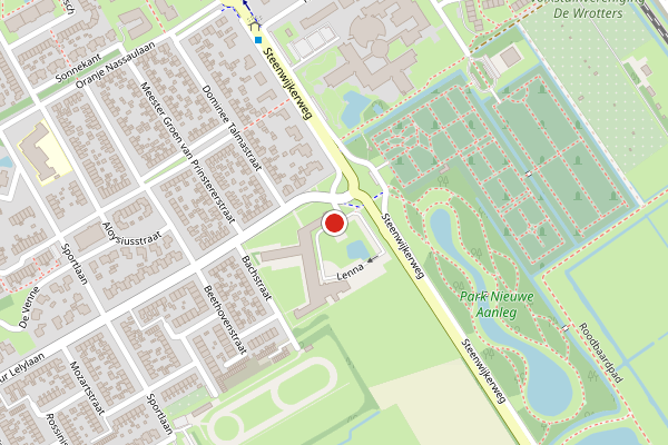 Brandweer-melding op Lenna, Wolvega op 8 juli, kaart-overzicht