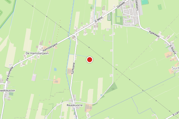 Brandweer-melding op Feankleaster op 3 juli, kaart-overzicht