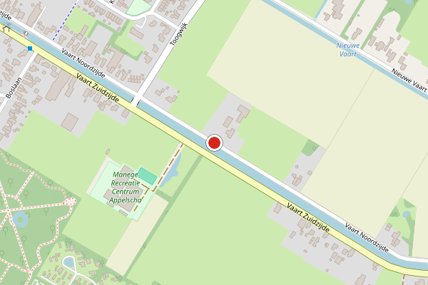 Brandweer-melding op Vaart Nz, Appelscha op 9 juli, kaart-overzicht