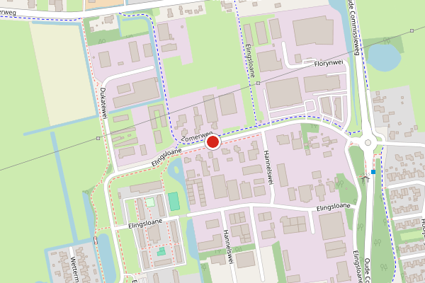 Brandweer-melding op Elingsloane, Burgum op 26 juni, kaart-overzicht