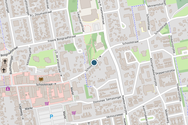 Politie-melding op Schoolstraat, Burgum op 18 juni, kaart-overzicht