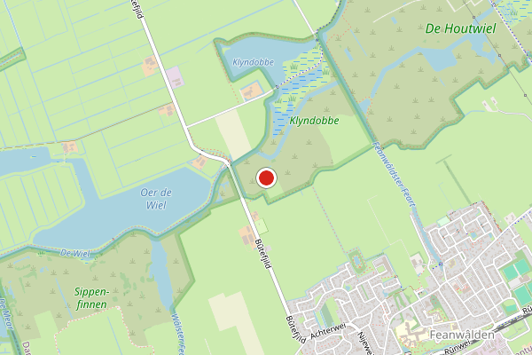 Brandweer-melding op Feanwalden op 2 juni, kaart-overzicht