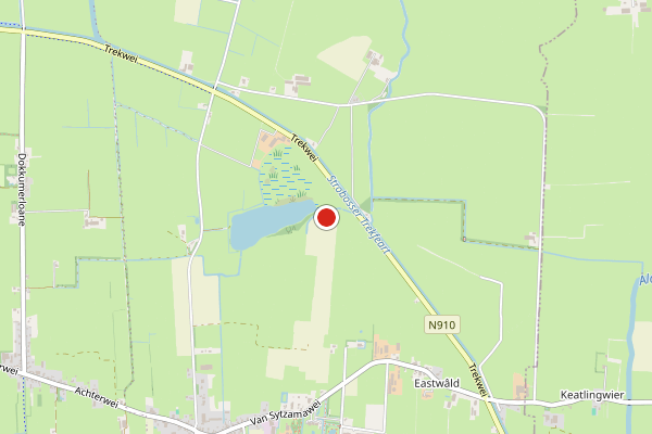 Brandweer-melding op kelder Walddyk, Driezum op 2 mei, kaart-overzicht