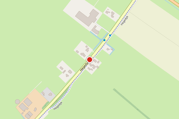 Brandweer-melding op Hegedyk, Gorredijk op 11 juli, kaart-overzicht