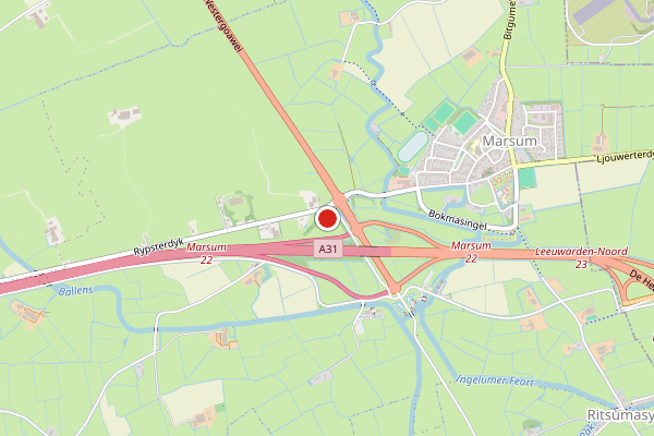 Brandweer-melding op Marsum op 11 juli, kaart-overzicht