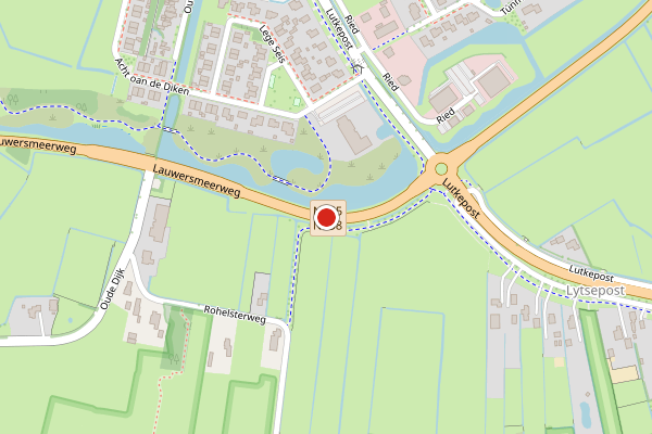 Brandweer-melding op Lauwersmeerweg, Buitenpost op 12 juli, kaart-overzicht