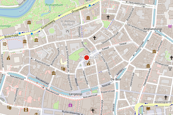 Brandweer-melding op Hofplein, Leeuwarden op 12 juli, kaart-overzicht