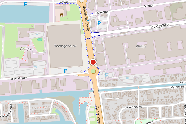 Brandweer-melding op Noorderhogeweg, Drachten op 11 juli, kaart-overzicht