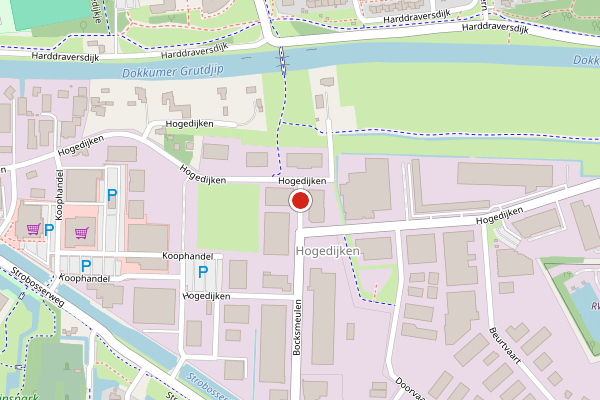 Brandweer-melding op Hogedijken, Dokkum op 14 juli, kaart-overzicht