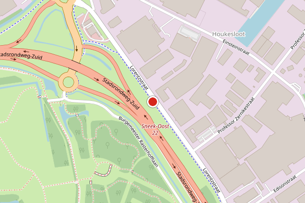 Brandweer-melding op Lorentzstraat, Sneek op 15 juli, kaart-overzicht