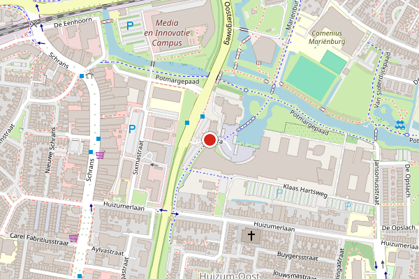 Brandweer-melding op Agora, Leeuwarden op 15 juli, kaart-overzicht
