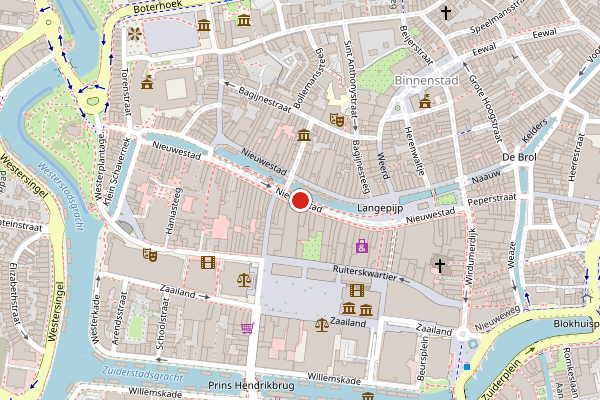 Brandweer-melding op Nieuwestad, Leeuwarden op 15 juli, kaart-overzicht