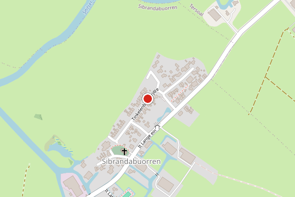 Brandweer-melding op Tinkelenbergstrjitte, Sibrandabuorren op 14 juli, kaart-overzicht