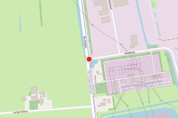 Brandweer-melding op Duitslanddreef, Oudehaske op 15 juli, kaart-overzicht
