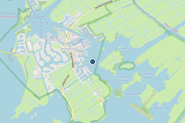 Politie-melding op Terherne op 15 juli, kaart-overzicht