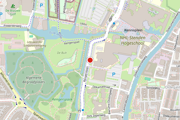 Brandweer-melding op Rengerslaan, Leeuwarden op 16 juli, kaart-overzicht