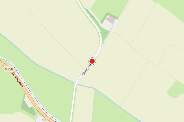 Brandweer-melding op Fjellingsreed, Ingwierrum op 17 juli, kaart-overzicht