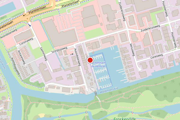 Brandweer-melding op Avondsterweg, Leeuwarden op 18 juli, kaart-overzicht