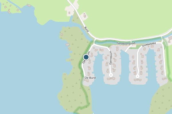 Politie-melding op Djerreblom, Grou op 18 juli, kaart-overzicht