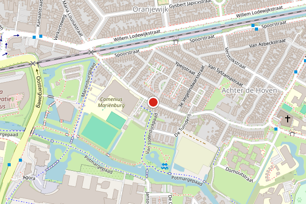 Brandweer-melding op Achter de Hoven, Leeuwarden op 20 juli, kaart-overzicht