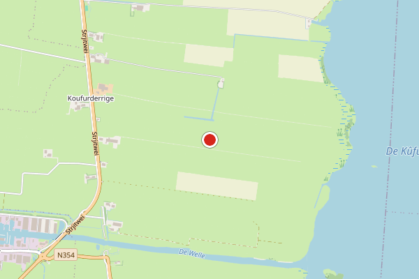 Brandweer-melding op kelder Nr, Koufurderrige op 21 juli, kaart-overzicht