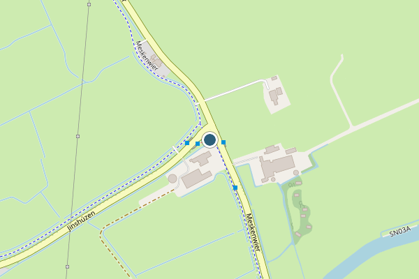 Politie-melding op Meskenwier, Akkrum op 21 juli, kaart-overzicht