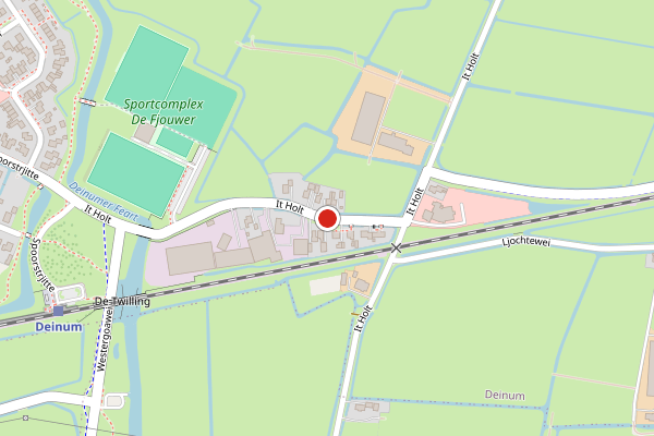 Brandweer-melding op It Holt, Deinum op 30 juli, kaart-overzicht
