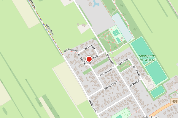 Brandweer-melding op de Dobbe, Mildam op 30 juli, kaart-overzicht
