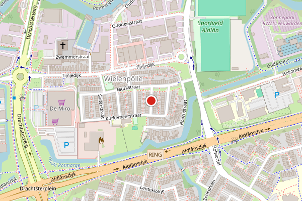 Brandweer-melding op Kleine Wielenstraat, Leeuwarden op 2 augustus, kaart-overzicht