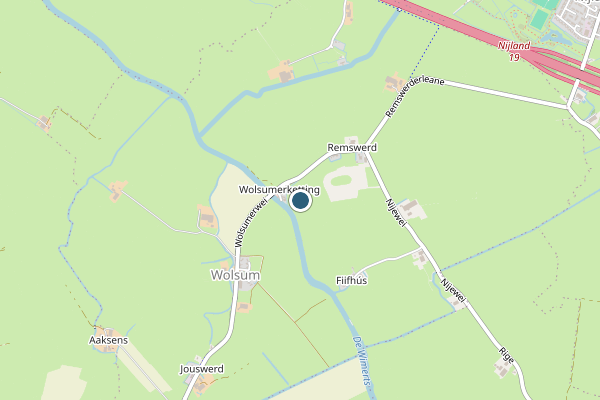 Politie-melding op Wolsum op 2 augustus, kaart-overzicht