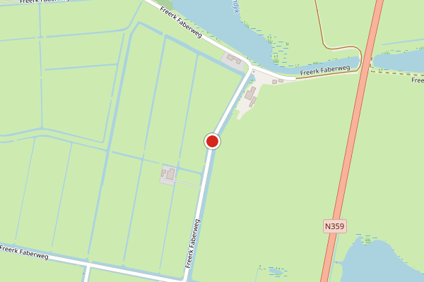 Brandweer-melding op Freerk Faberweg, Parrega op 2 augustus, kaart-overzicht