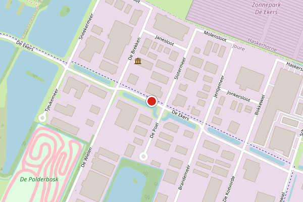 Brandweer-melding op De Ekers, Joure op 3 augustus, kaart-overzicht