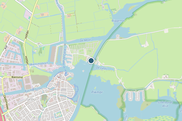 Politie-melding op Grou op 3 augustus, kaart-overzicht