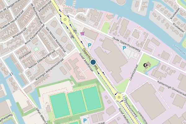 Politie-melding op Oppenhuizerweg, Sneek op 3 augustus, kaart-overzicht