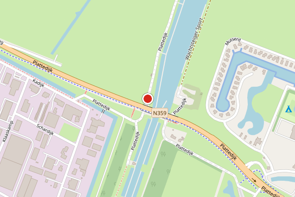 Brandweer-melding op Plattedijk, Lemmer op 4 augustus, kaart-overzicht