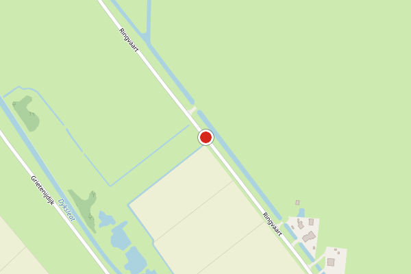 Brandweer-melding op Ringvaart, Bantega op 4 augustus, kaart-overzicht